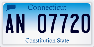 CT license plate AN07720