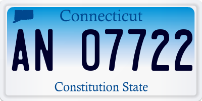 CT license plate AN07722