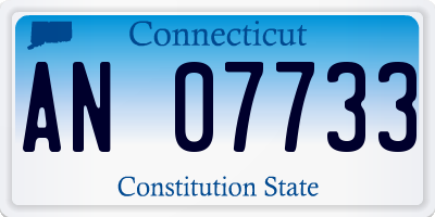 CT license plate AN07733