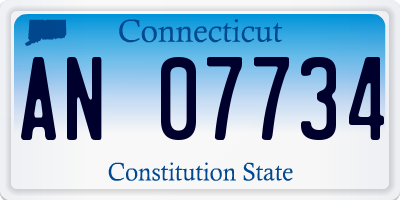 CT license plate AN07734