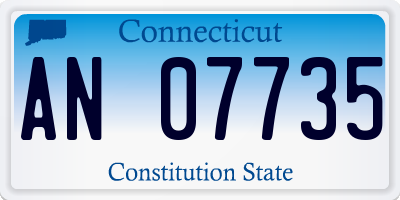CT license plate AN07735