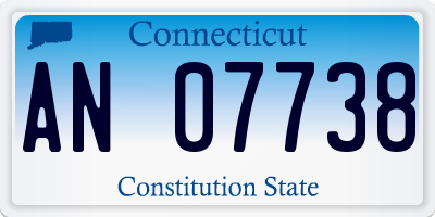 CT license plate AN07738