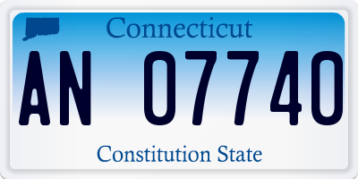 CT license plate AN07740