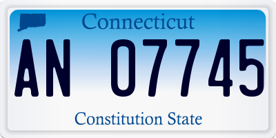 CT license plate AN07745
