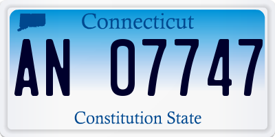 CT license plate AN07747