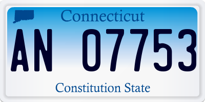 CT license plate AN07753