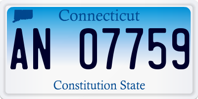 CT license plate AN07759