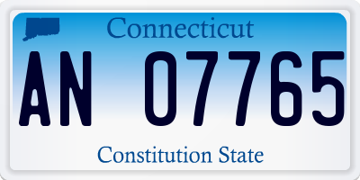 CT license plate AN07765