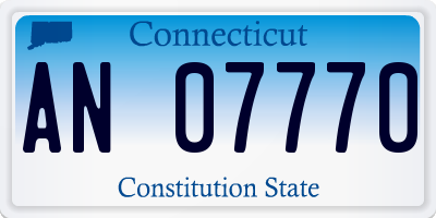 CT license plate AN07770