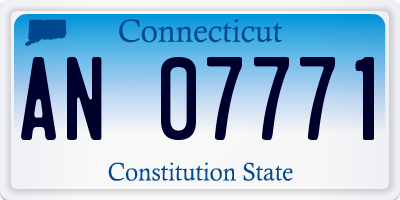 CT license plate AN07771