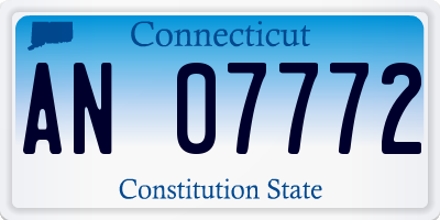 CT license plate AN07772