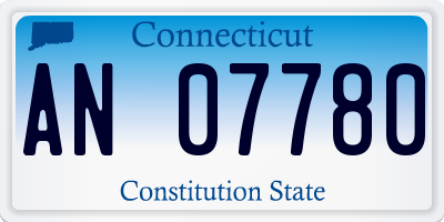 CT license plate AN07780