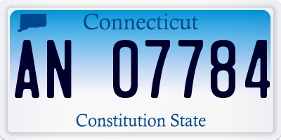 CT license plate AN07784