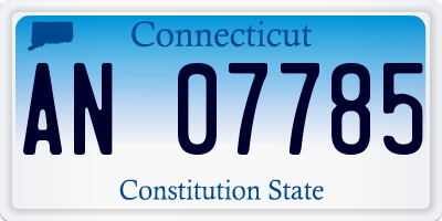 CT license plate AN07785