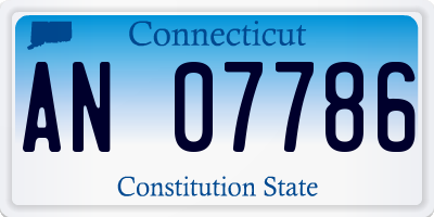 CT license plate AN07786