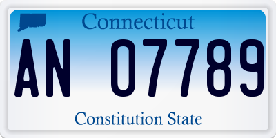 CT license plate AN07789