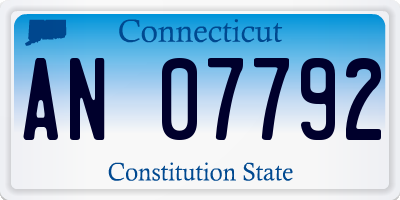 CT license plate AN07792