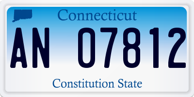 CT license plate AN07812