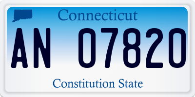 CT license plate AN07820