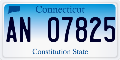 CT license plate AN07825