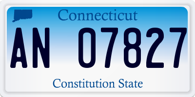 CT license plate AN07827