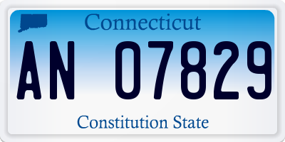 CT license plate AN07829
