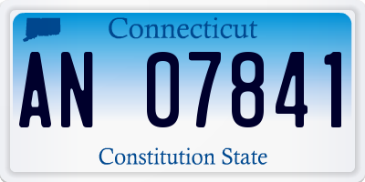 CT license plate AN07841