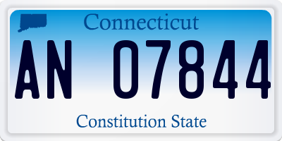 CT license plate AN07844