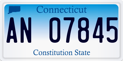 CT license plate AN07845