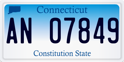 CT license plate AN07849