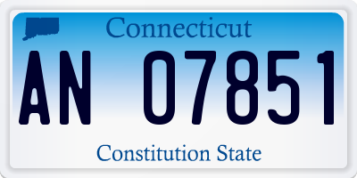 CT license plate AN07851