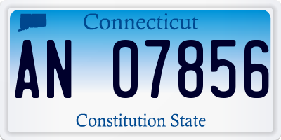 CT license plate AN07856