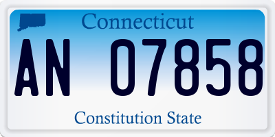CT license plate AN07858