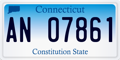 CT license plate AN07861