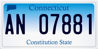 CT license plate AN07881