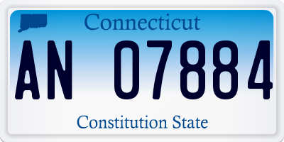 CT license plate AN07884