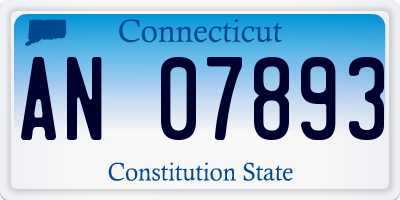 CT license plate AN07893