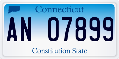 CT license plate AN07899