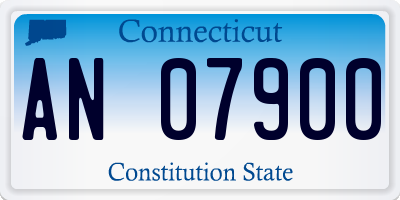 CT license plate AN07900