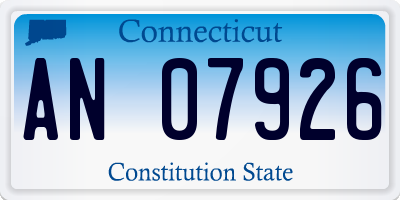 CT license plate AN07926