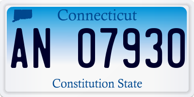 CT license plate AN07930