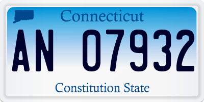 CT license plate AN07932