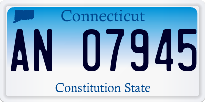 CT license plate AN07945