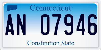 CT license plate AN07946