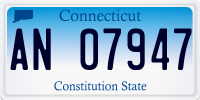 CT license plate AN07947