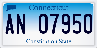 CT license plate AN07950