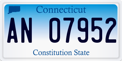 CT license plate AN07952