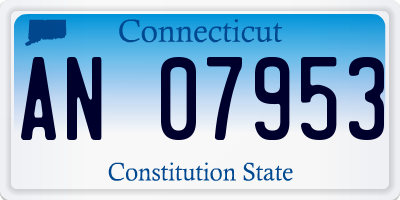 CT license plate AN07953