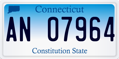 CT license plate AN07964
