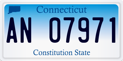 CT license plate AN07971